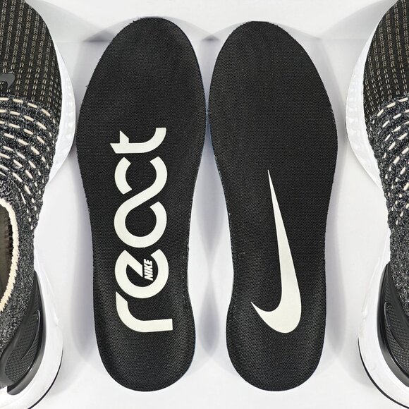 Nike React Phantom Run Flyknit 2 Womens 6.5 White Black Running Shoes CJ0280-002 - Picture 16 of 16